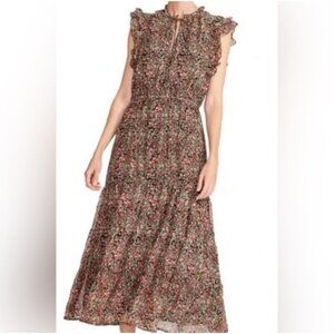 NWT BB Dakota Women's Floral Ditsy Cap Sleeve Midi Dress - Small